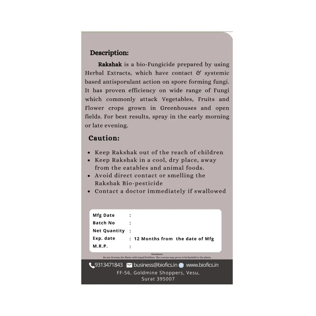 Biofics® Rakshak Bio Fungicide