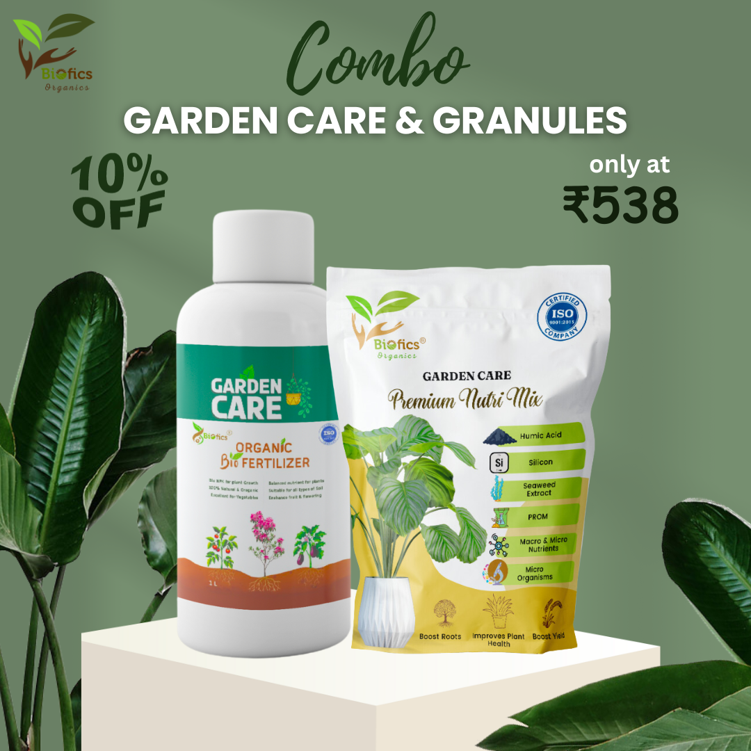 Biofics Garden Care Liquid Fertilizer & Granuels  Combo Offer
